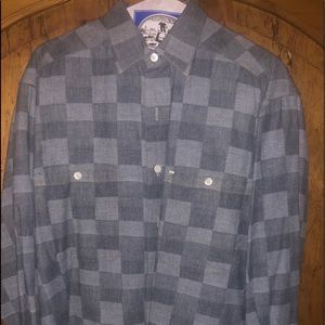 Men’s casual bottom down shirt, 3 tones gray: